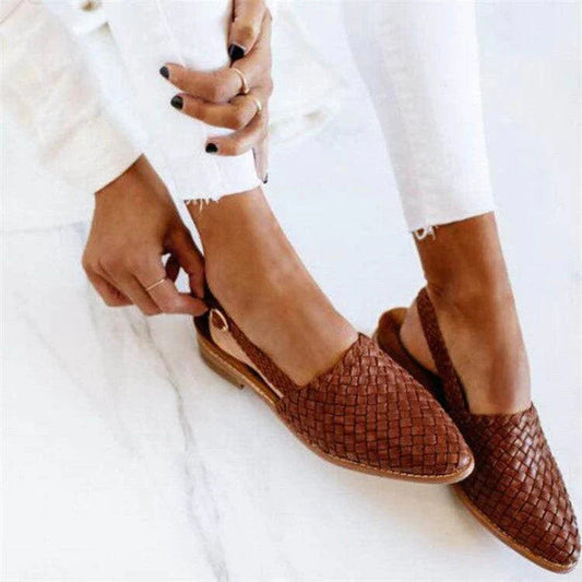 Women's Woven Sandals | Stylish & Comfortable Flat Slingback