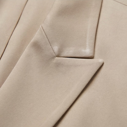 Women's Wrap Tie Blazer Wide Leg Trouser Set Workwear