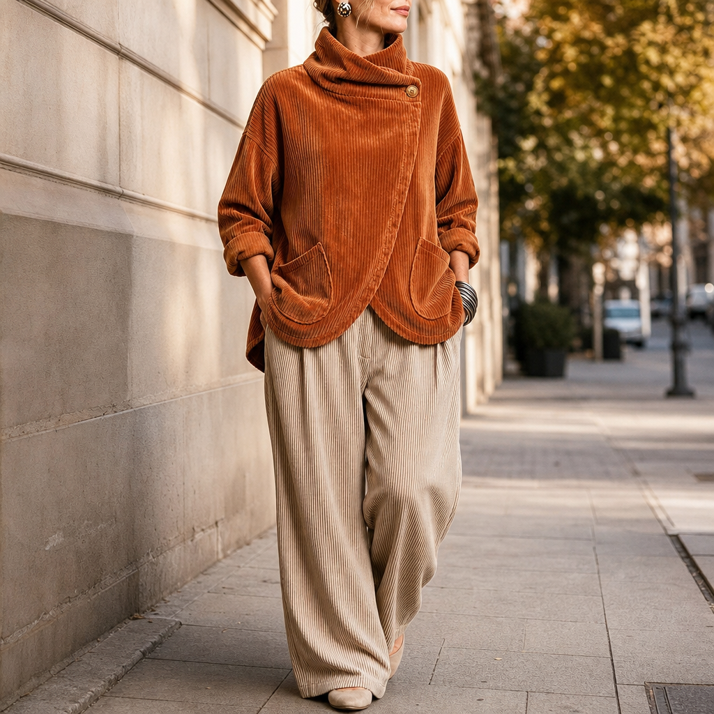 Women's Wrap Top | Asymmetric Button Front & Cropped Fit