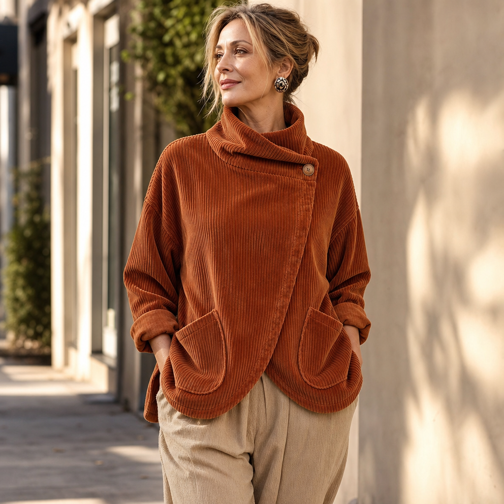 Women's Wrap Top | Asymmetric Button Front & Cropped Fit