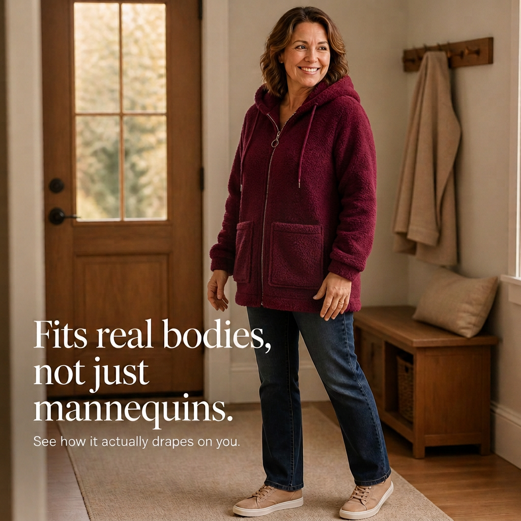 Women's Zip-Up Hoodie | Oversized & Warm