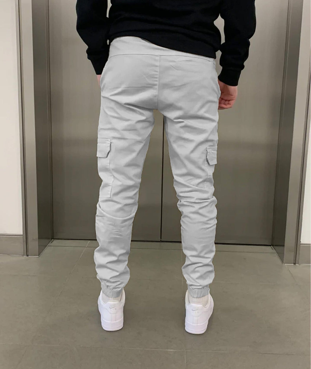 Men's Cargo Jogger Pants | Elastic Waistband & Functional Pockets 16