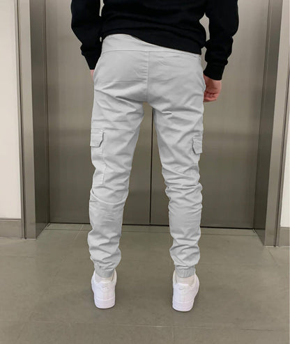 Men's Cargo Jogger Pants | Elastic Waistband & Functional Pockets 16