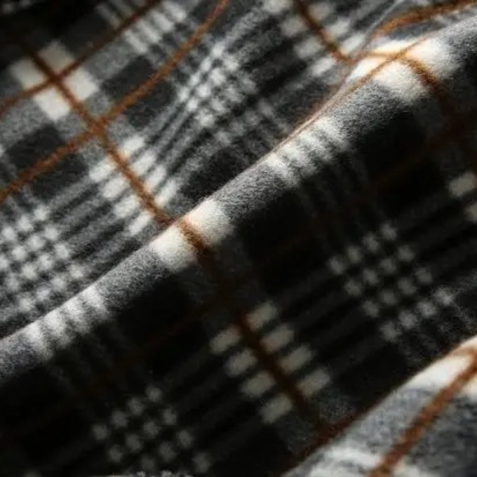 Men's Plaid Shirt Jacket Full Zip Ribbed Collar with Brushed Lining 11