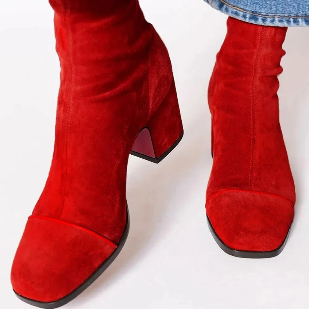 Women's Classic Block Heel Ankle Boots Cushioned Insole 2