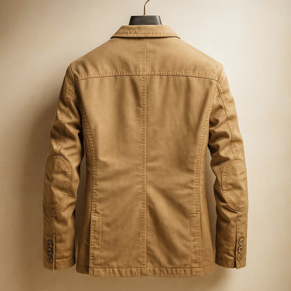 Men's Utility Blazer Structured Notched Lapel Jacket 4
