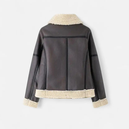 Women's Belted Jacket Fur Lined Fitted Winter Coat 7