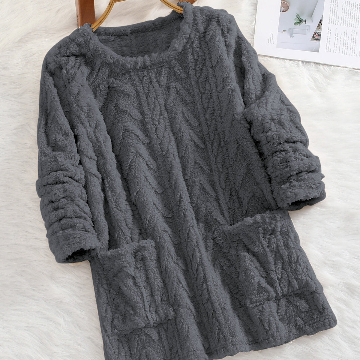 Women's Knit Sweater | Loose Fit & Pockets 13