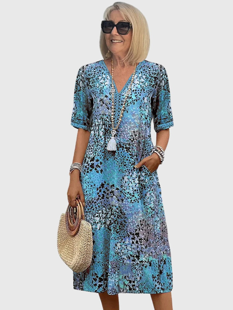 Yvonna | Floral Midi Dress for Special Occasions