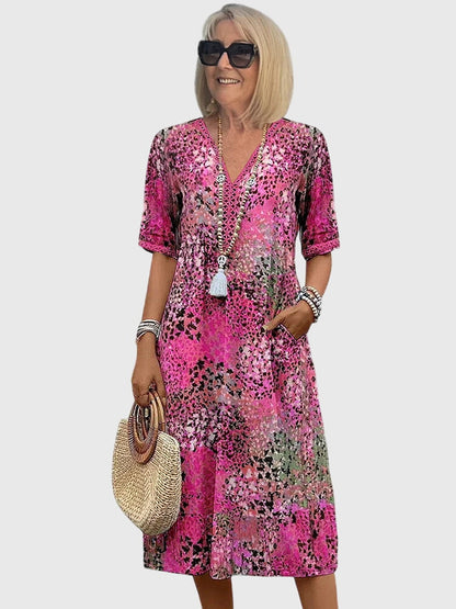 Yvonna | Floral Midi Dress for Special Occasions