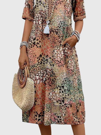Yvonna | Floral Midi Dress for Special Occasions