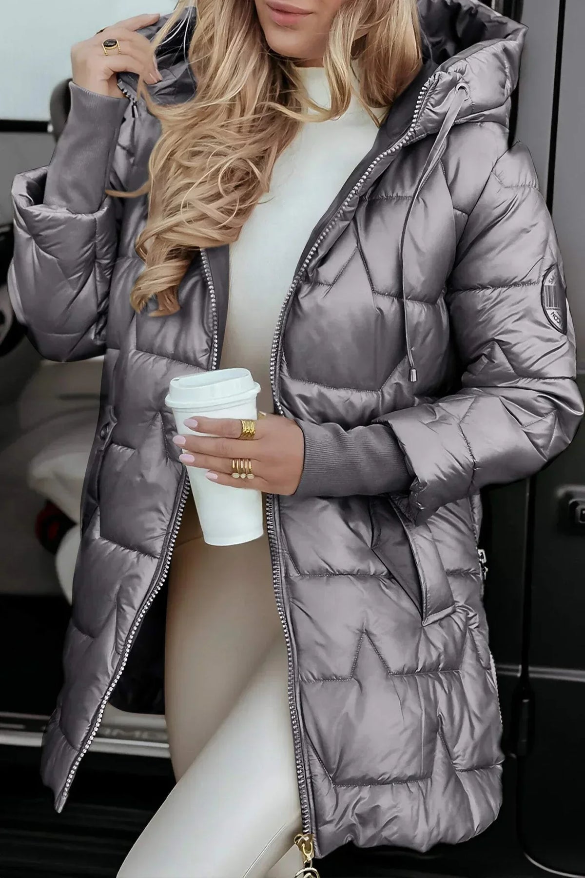 Women's Quilted Winter Coat | Hooded & Warm 5