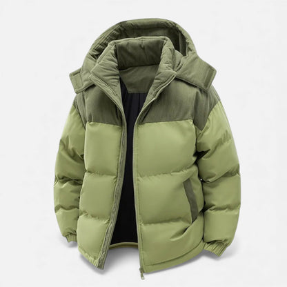Men's Insulated Winter Jacket Removable Hood Stand Collar 11