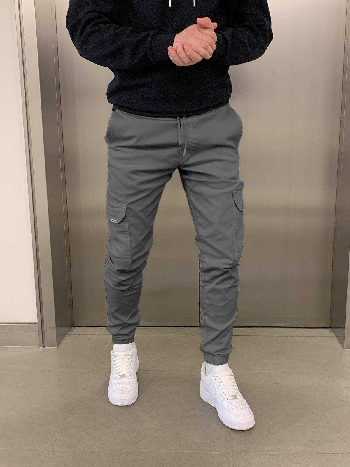Men's Cargo Jogger Pants | Elastic Waistband & Functional Pockets 5