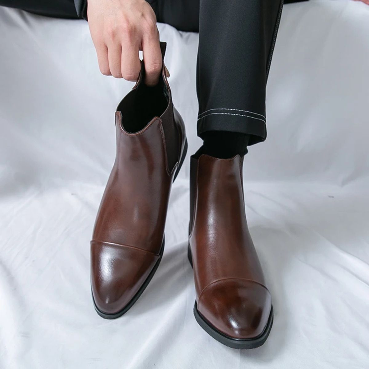 Men's Slip On Chelsea Boots Round Toe Ankle Footwear 13