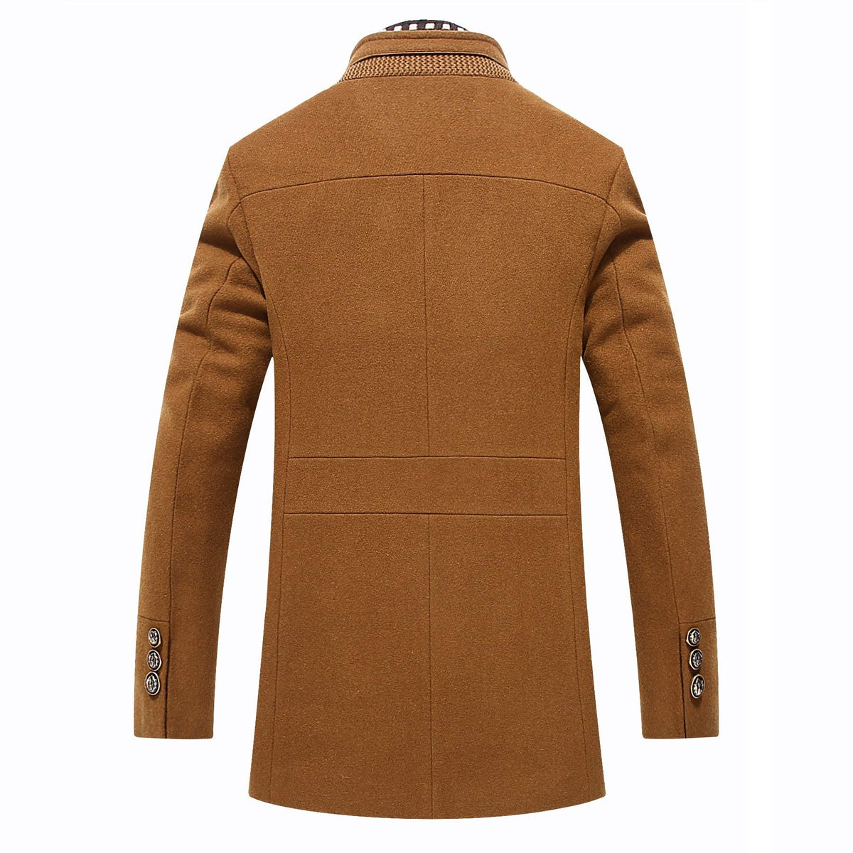 Men's Stand Collar Tailored Fit Coat Winter Overcoat 10