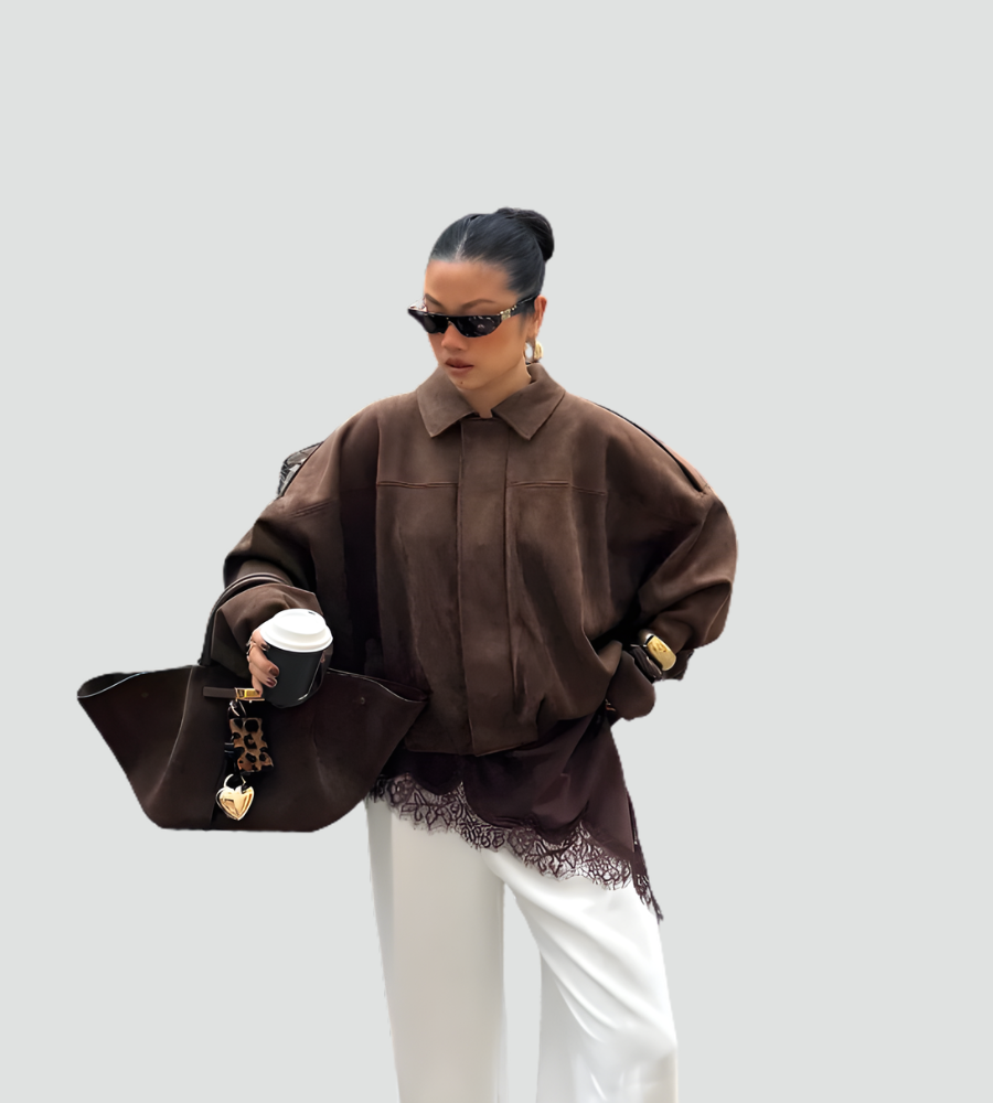 Women's Oversized Bomber Jacket | Zip Front Design 4