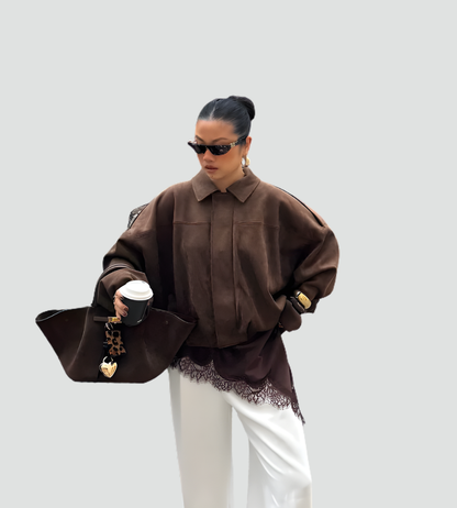 Women's Oversized Bomber Jacket | Zip Front Design 4