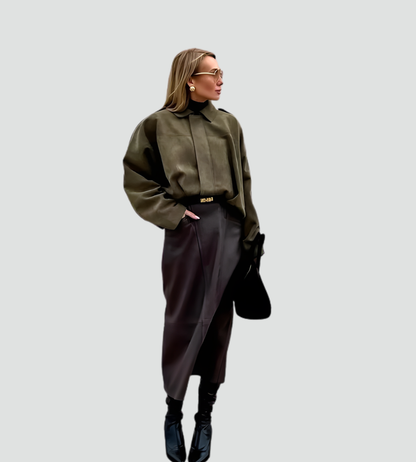 Women's Oversized Bomber Jacket | Zip Front Design 9