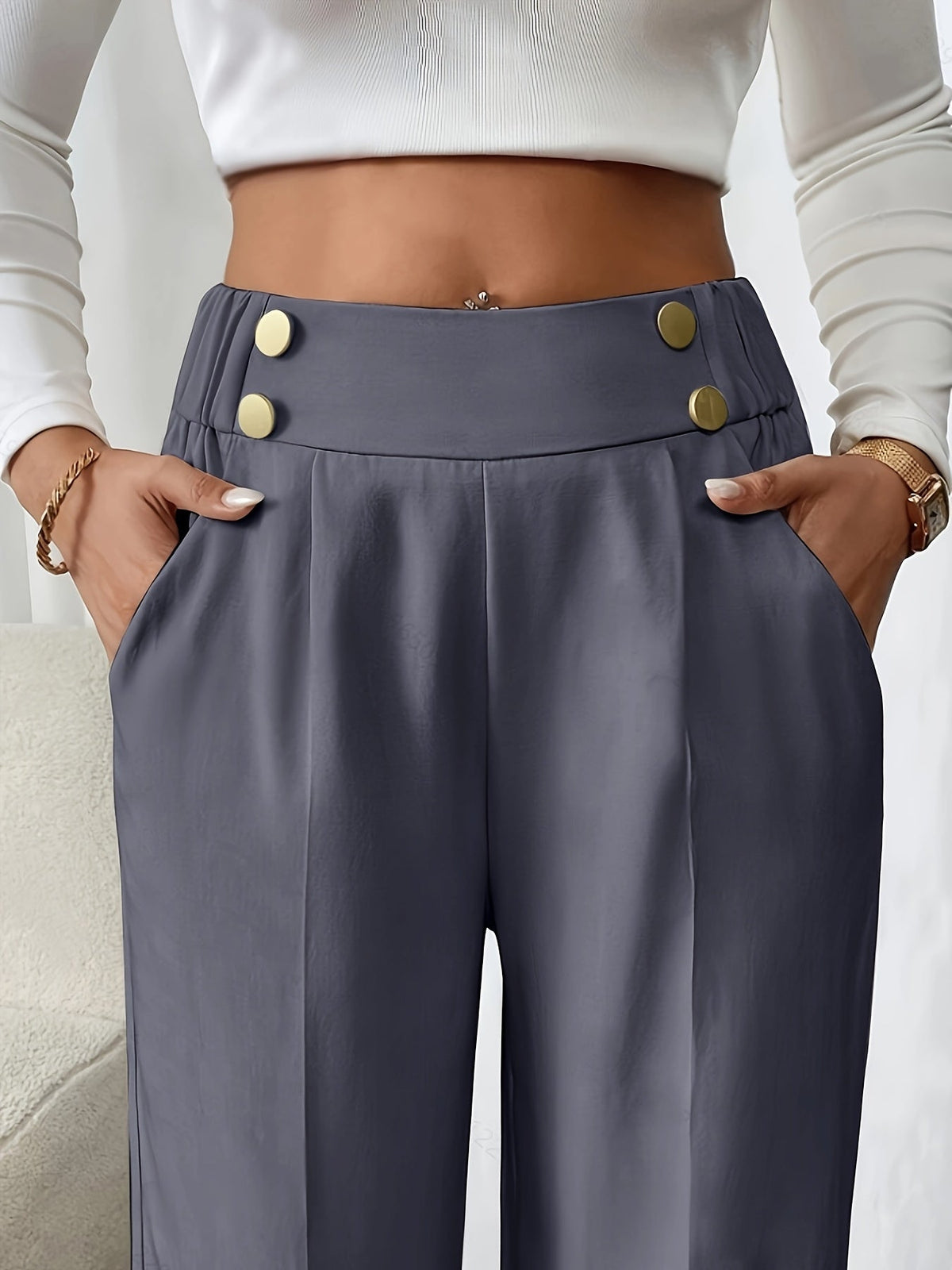 Women's Wide-Leg Trousers | High-Waisted & All-Day Comfort 10
