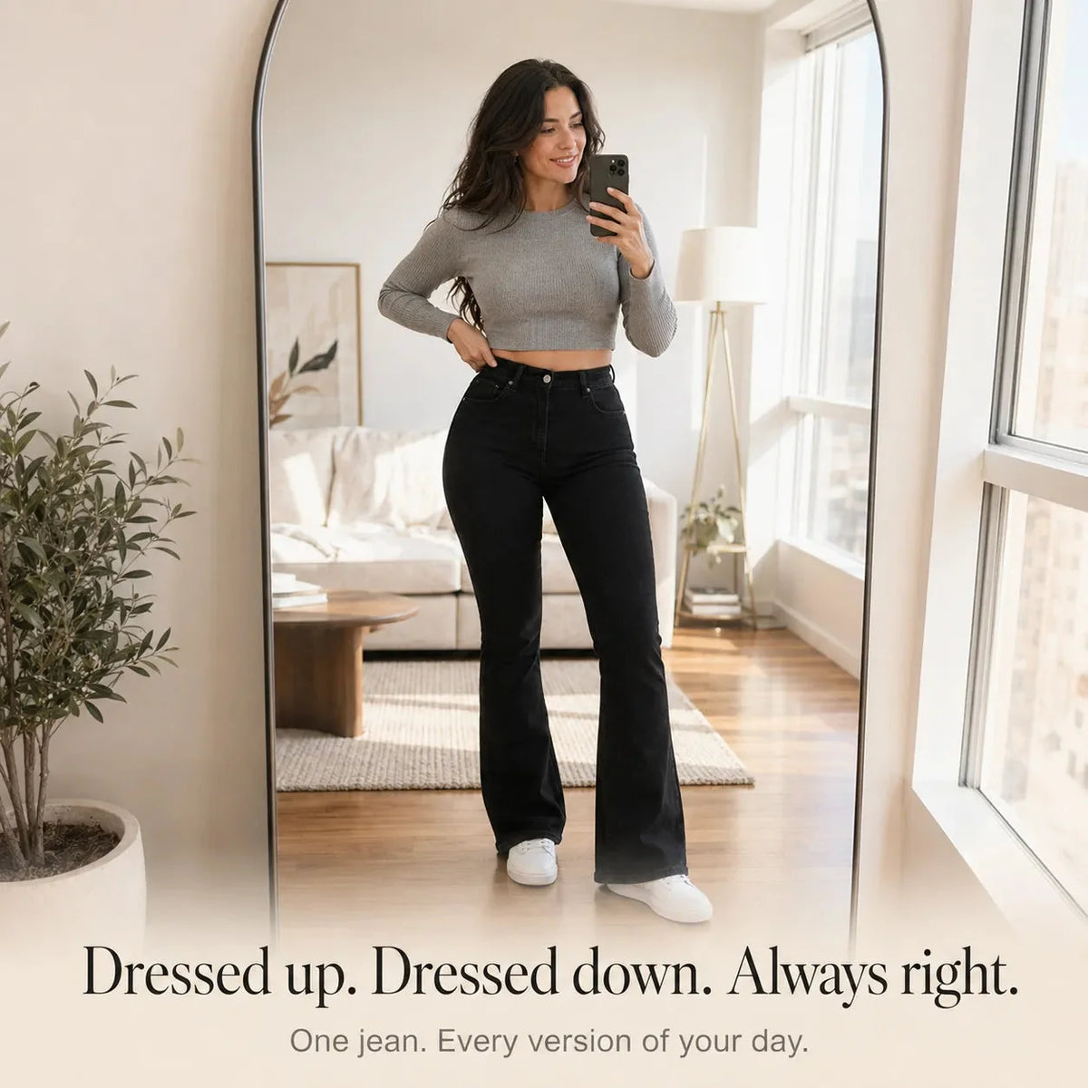 Women's High Waist Flare Jeans | Butt-Lifting & Stretch Fit 11