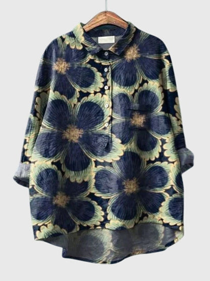 Valeria™ - Floral Print Chiffon Blouse for Everyday Wear