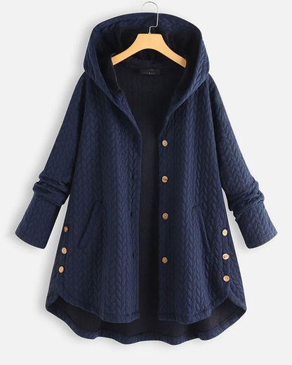 Women's Hooded Jacket | Adjustable Hood & Easy Button-Up 2