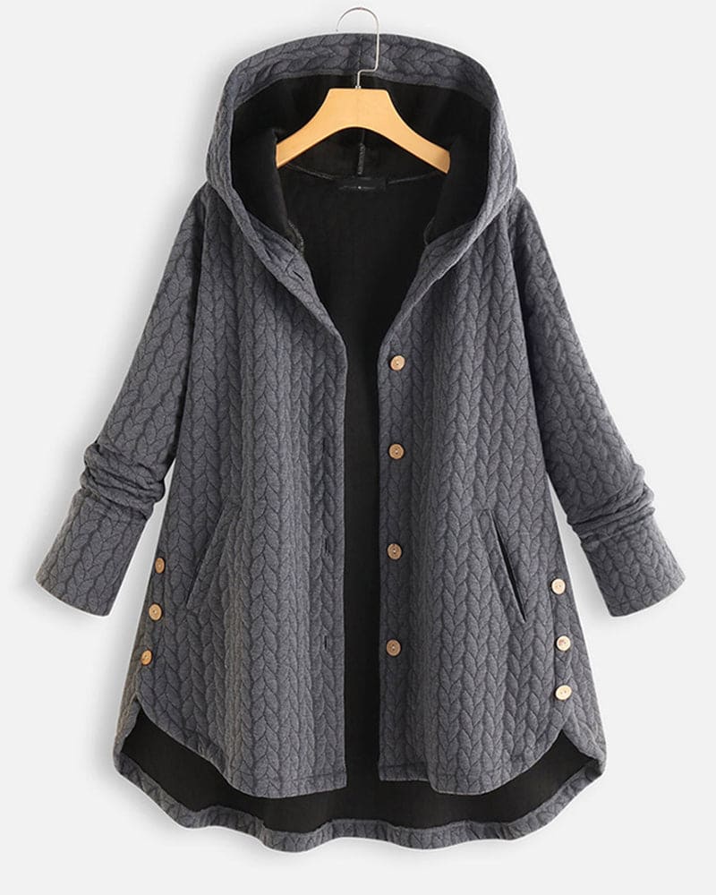 Women's Hooded Jacket | Adjustable Hood & Easy Button-Up 3