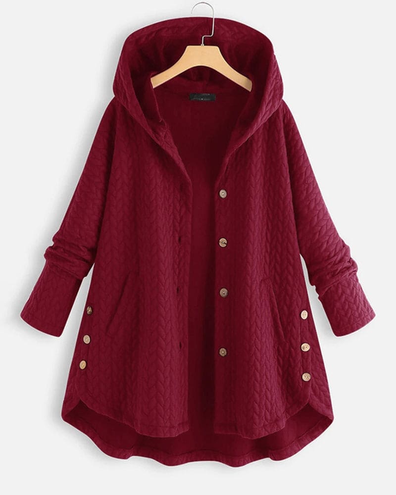 Women's Hooded Jacket | Adjustable Hood & Easy Button-Up 4