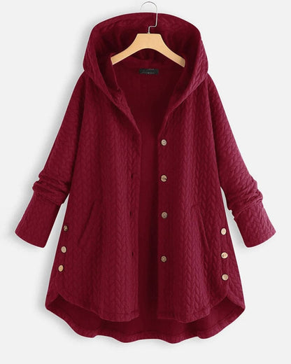 Women's Hooded Jacket | Adjustable Hood & Easy Button-Up 4