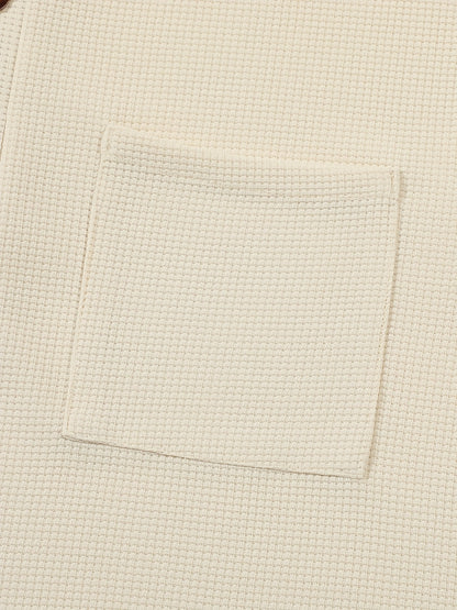Abraham | Textured Long Sleeve Henley Shirt
