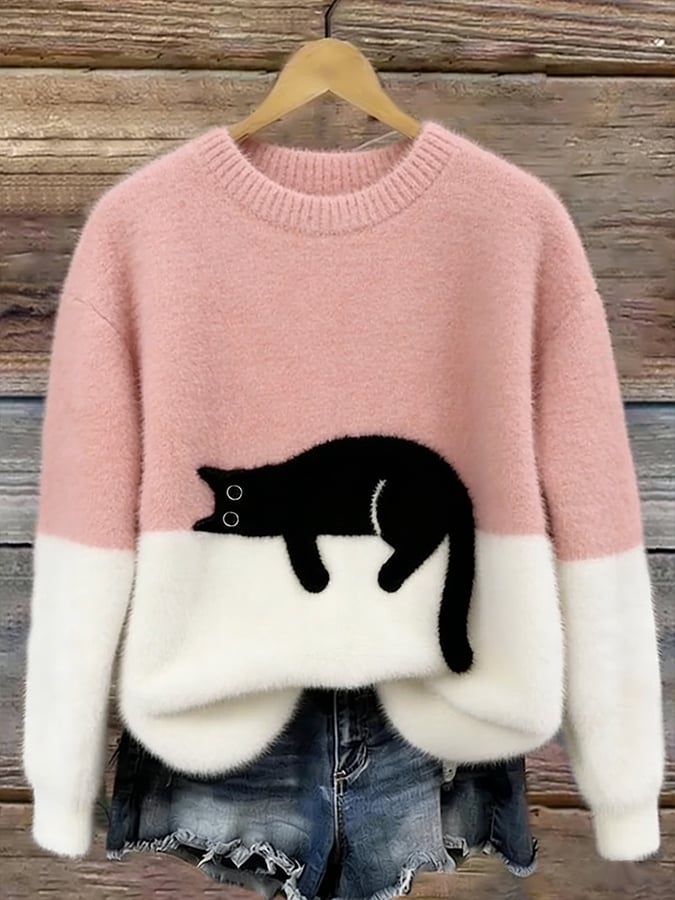Women's Cat Graphic Sweater | Soft & Comfortable 2