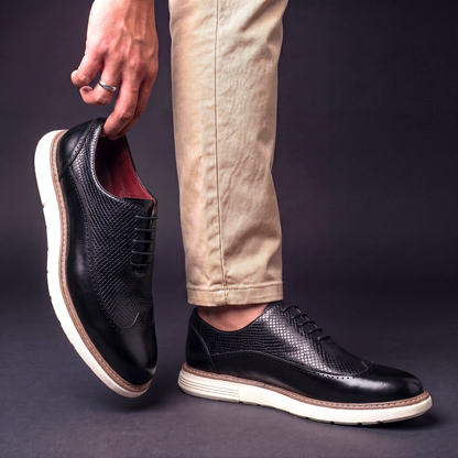 Men's Wingtip Brogue Oxford Shoes Cushioned Dress Loafers 8