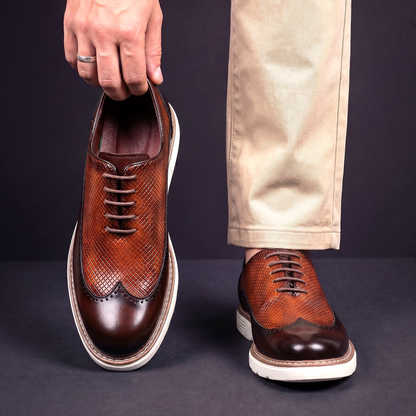 Men's Wingtip Brogue Oxford Shoes Cushioned Dress Loafers 4