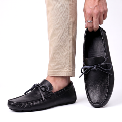 Men's Driving Loafers Hand Stitched Pebbled Sole Slip Ons 6