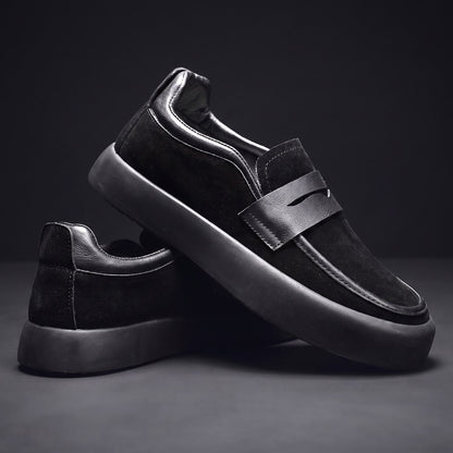 Men's Penny Loafers Cushioned Sole Strap Detail Slip On Shoes 5