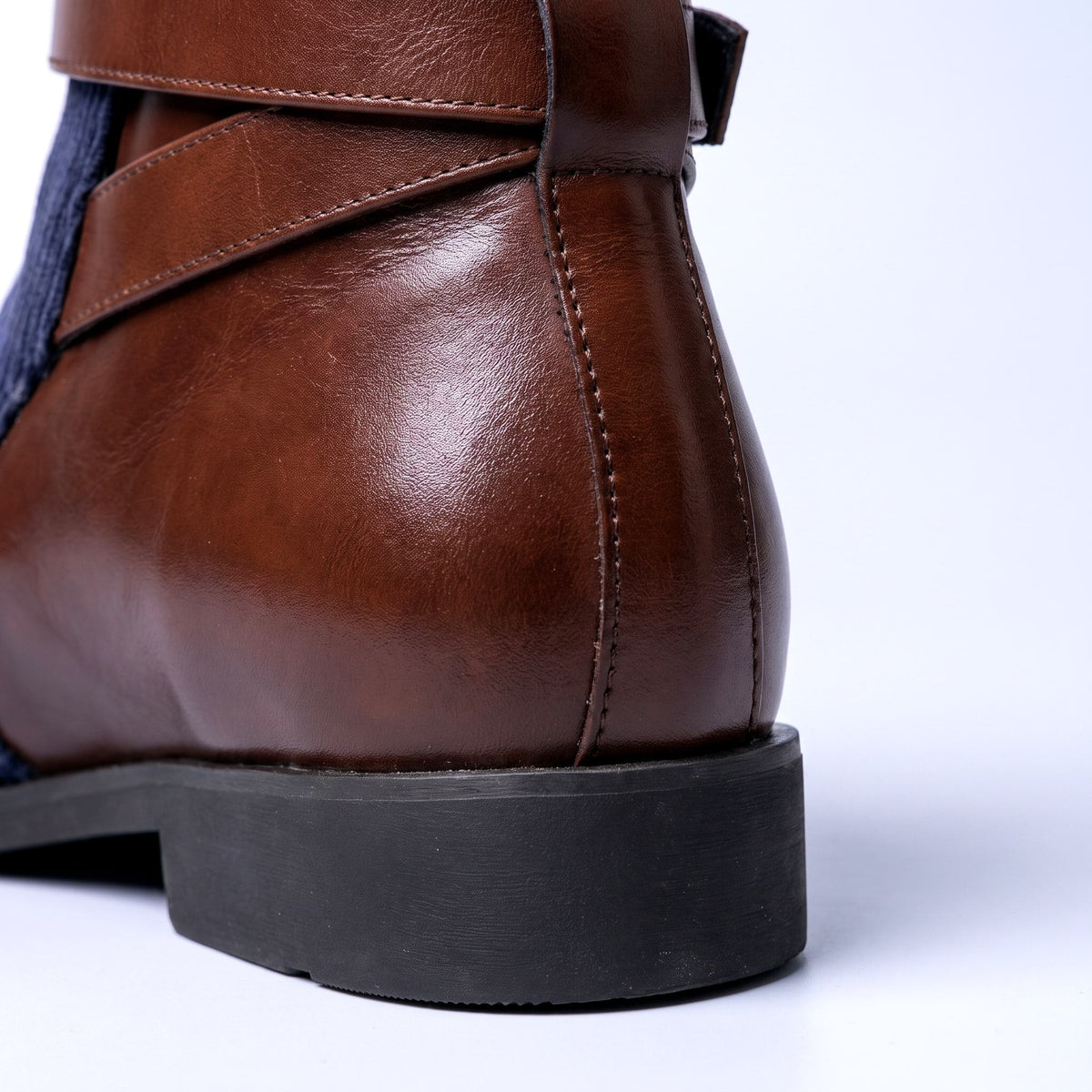 Men's Ankle Boots Adjustable Buckle Two Tone Design 4