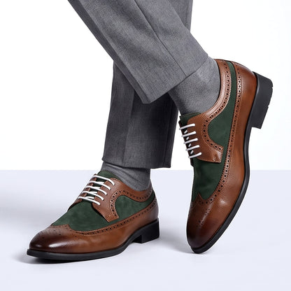 Men's Wingtip Derby Shoes Brogue Oxford Cushioned Insole 2