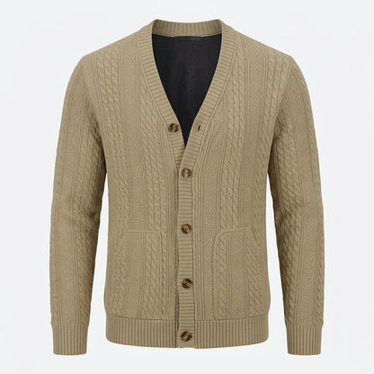 Men's Cable Knit Cardigan | Button-Up Warmth 2