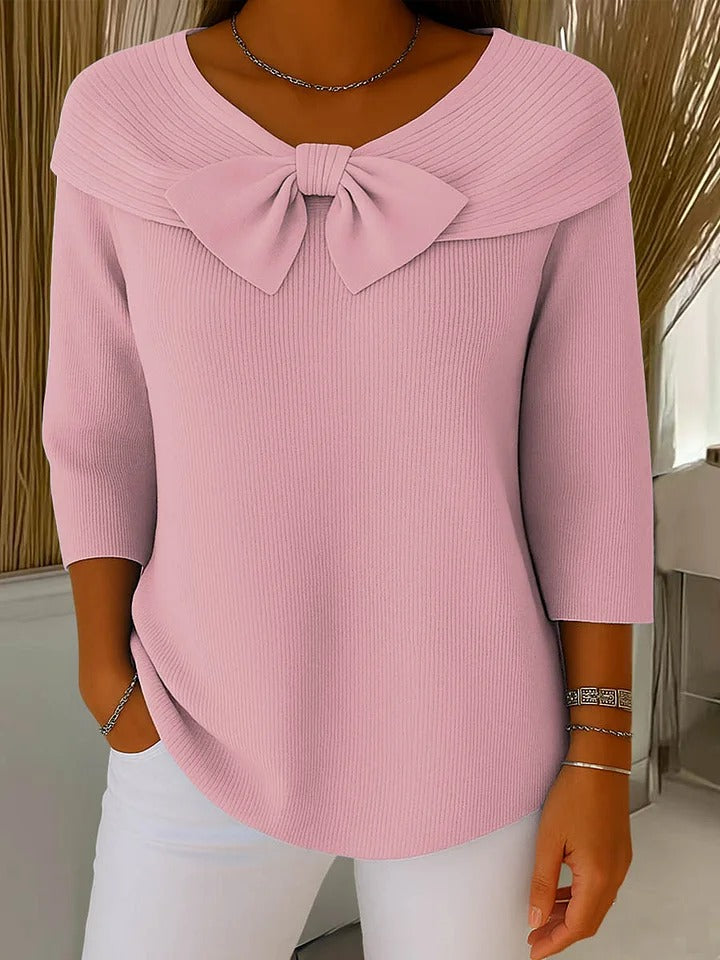 Allegra | Relaxed Fit Bow Detail Sweater