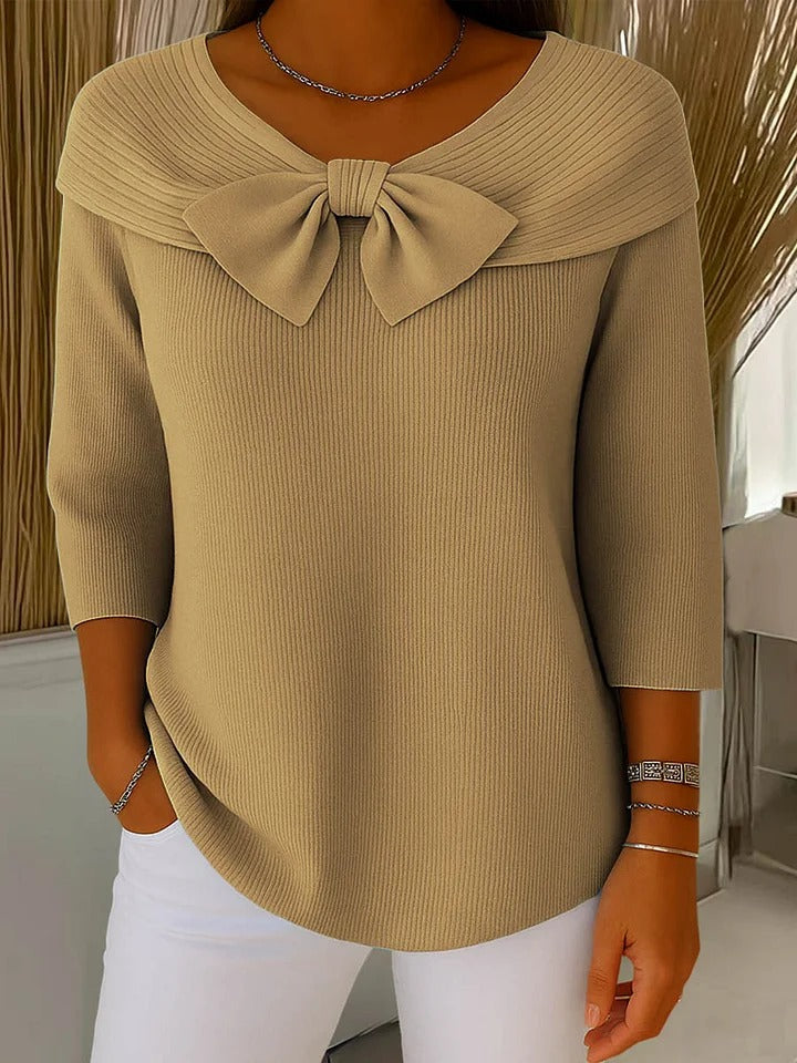 Allegra | Relaxed Fit Bow Detail Sweater