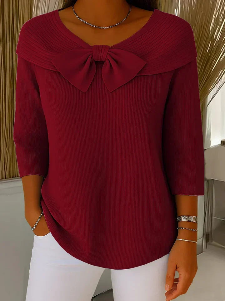 Allegra | Relaxed Fit Bow Detail Sweater