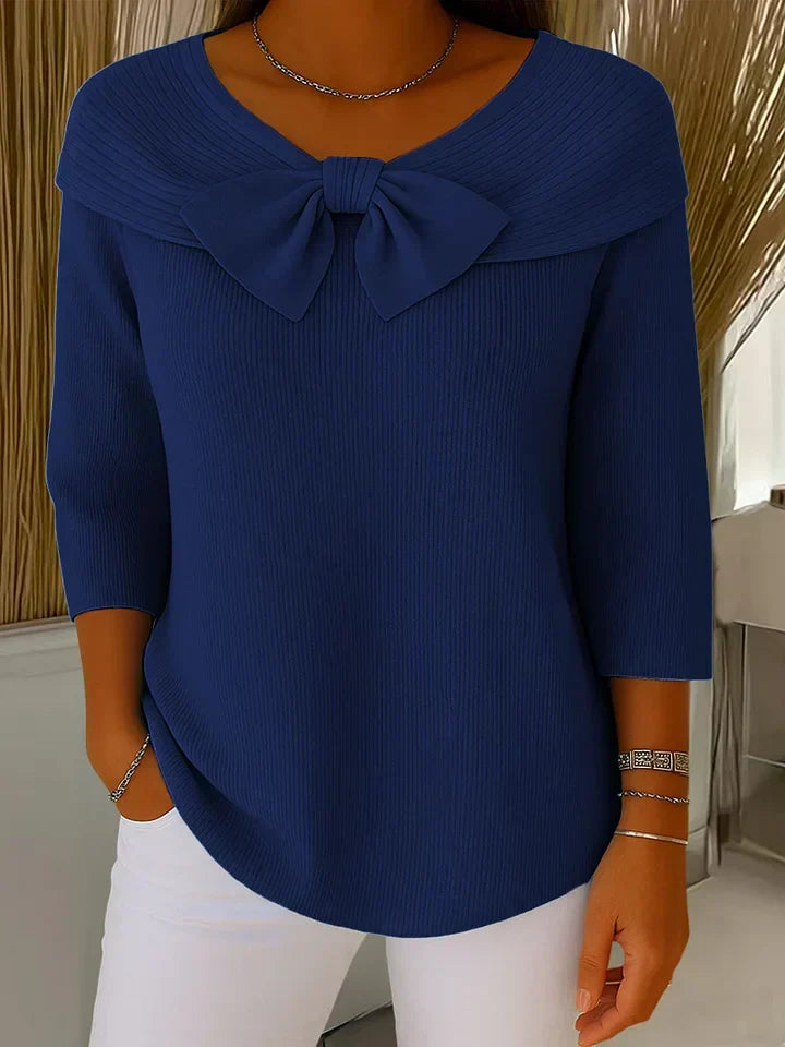 Allegra | Relaxed Fit Bow Detail Sweater