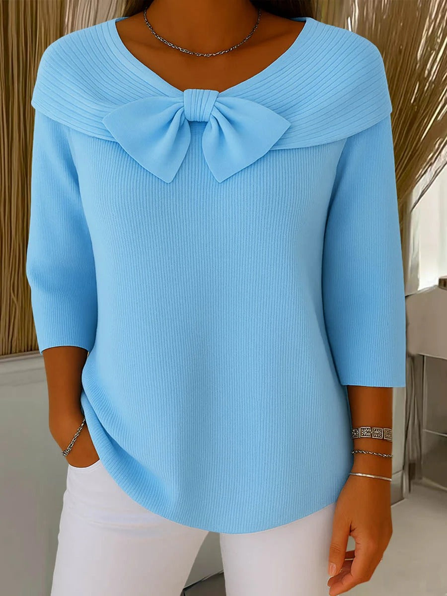 Allegra | Relaxed Fit Bow Detail Sweater