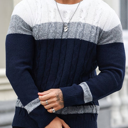 Alonzo | Color Block Knit Sweater