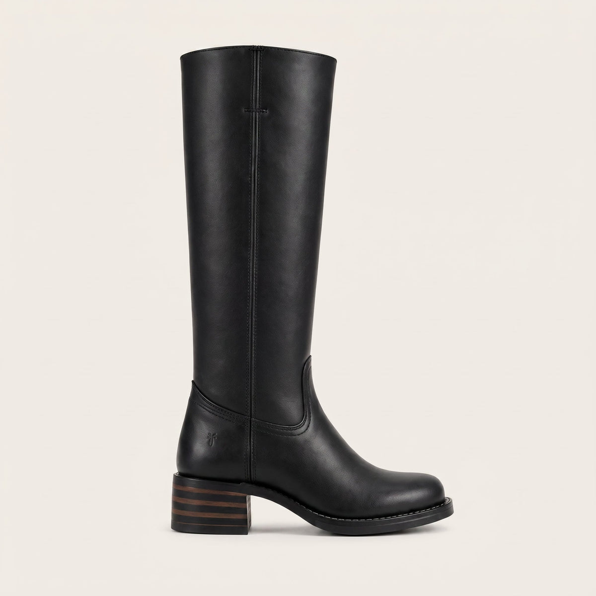 Amelia - Women's Knee-High Boots with Block Heel - Boots - Black - Davies & Cooper