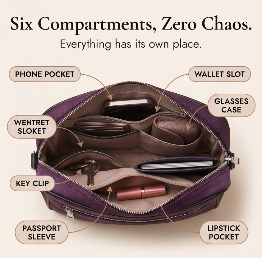 Women's Shoulder Bag | Anti-Theft Multi-Pocket Design 8