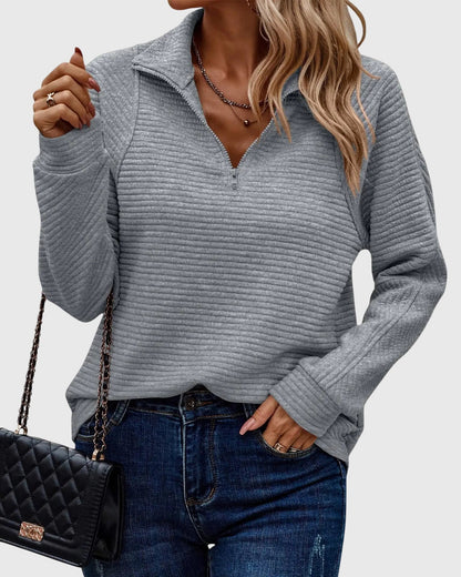 Women's Zip Jumper | Elegant V-Neck Design 8