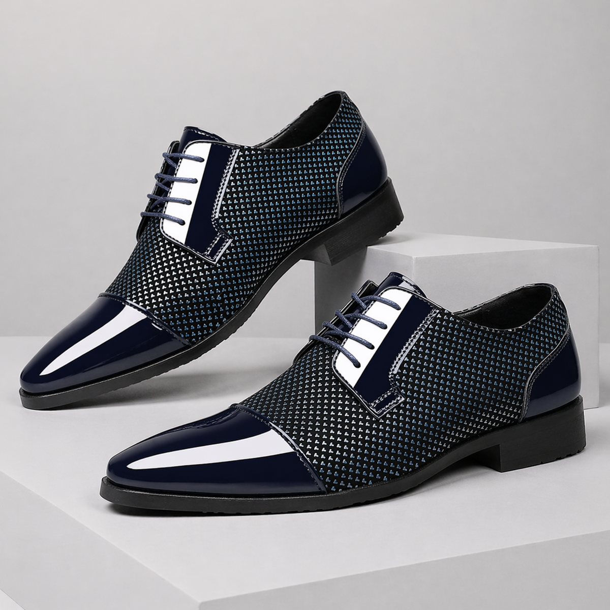 Men's Pointed Toe Oxford Shoes Lace Up Formal Footwear 4