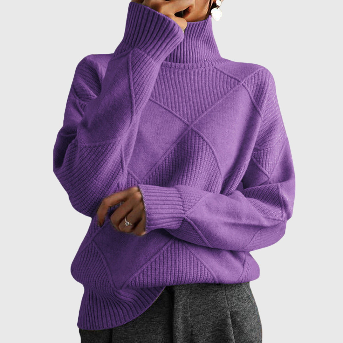 Women's Roll Neck Jumper | Cosy & Warm Knit 4